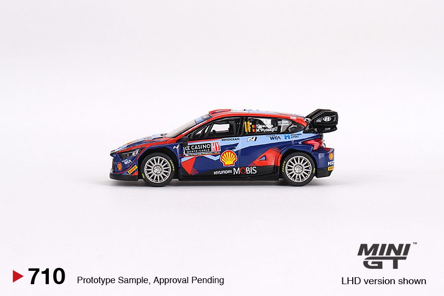 MIni GT - Hyundai i20 N Rally1 Hybrid #11 2023 Rally Monte Carlo 3rd Place (1:64 Scale Model) - Image 3