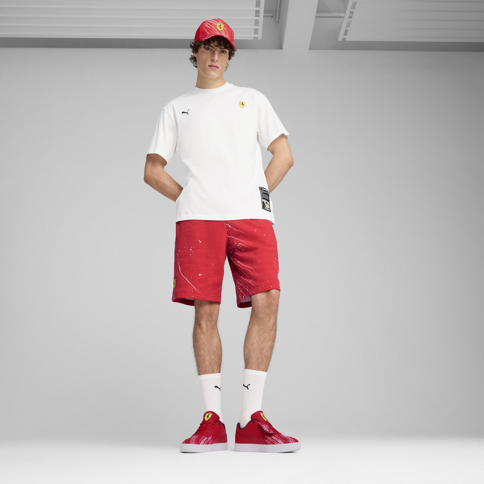 Scuderia Ferrari HP Race Colour Splash Shorts Men - Rosso Corsa - Image 4