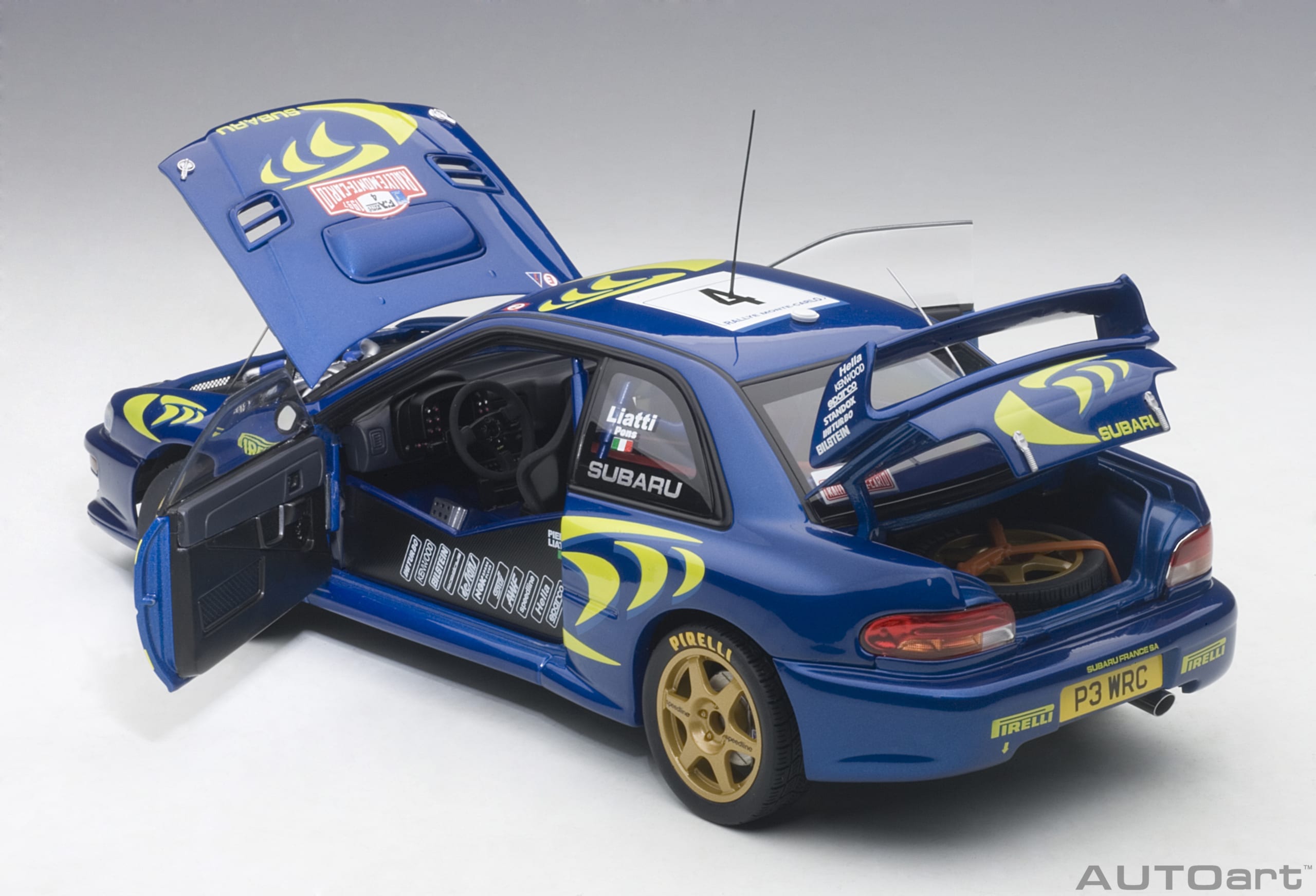 AutoArt – Subaru Impreza S5 WRC #4 – Monte Carlo Rally 1997 (1/18