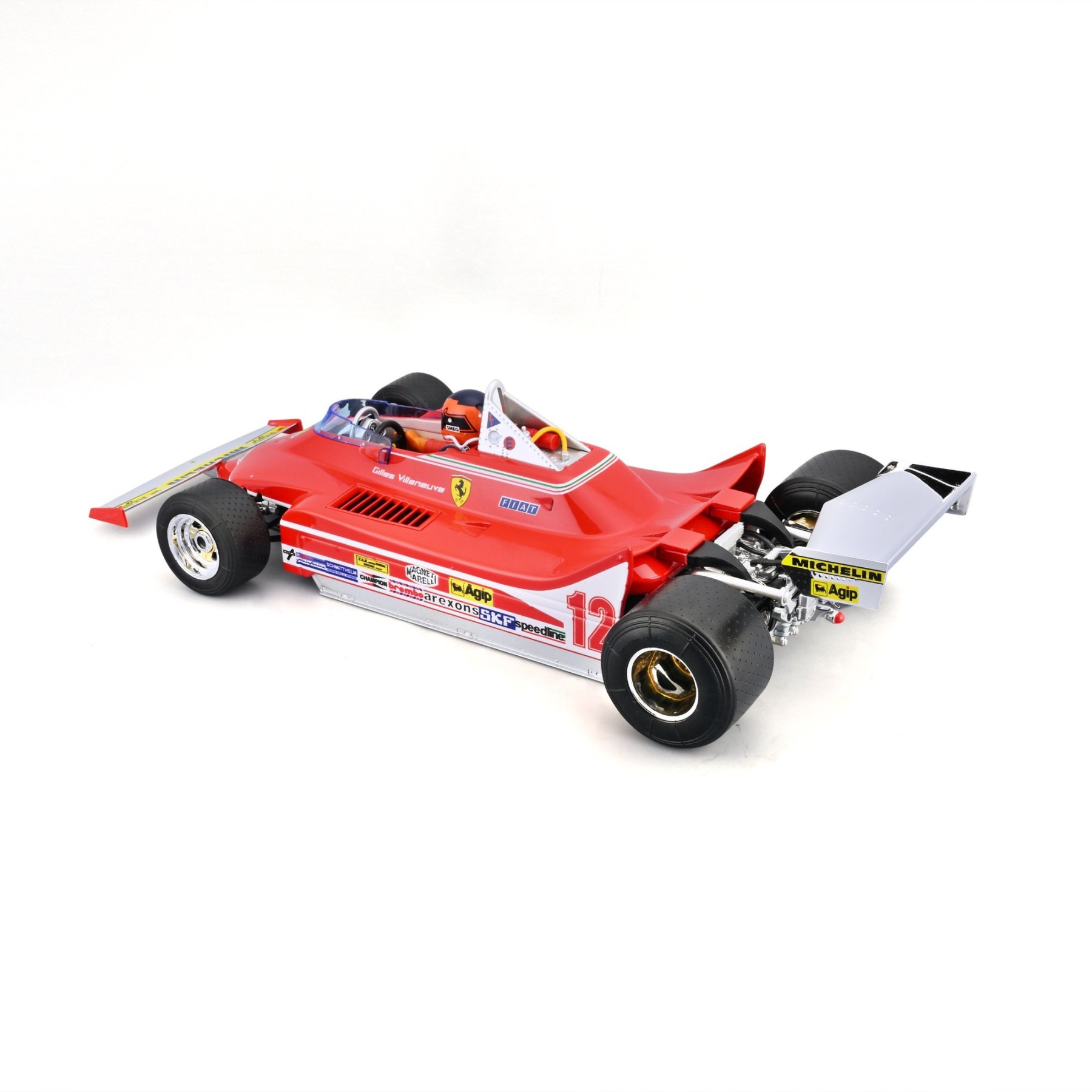 Bburago - Ferrari 312T4 #12 Gilles Villeneuve 1979 GP South Africa Winner (1/18 Scale Model) - Image 2