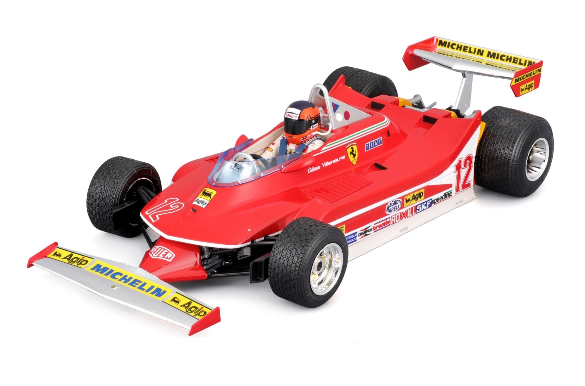 Bburago - Ferrari 312T4 #12 Gilles Villeneuve 1979 GP USA East Winner (1/18 Scale Model)