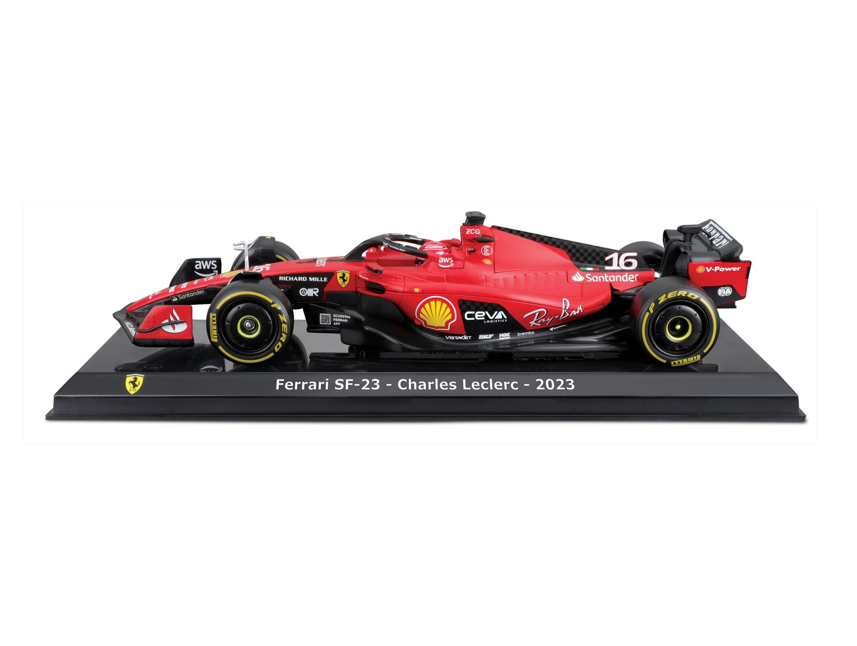Bburago - Ferrari F1 SF-23 2023 - #16 Charles Leclerc (1/24 Scale Model Kit) - Image 3