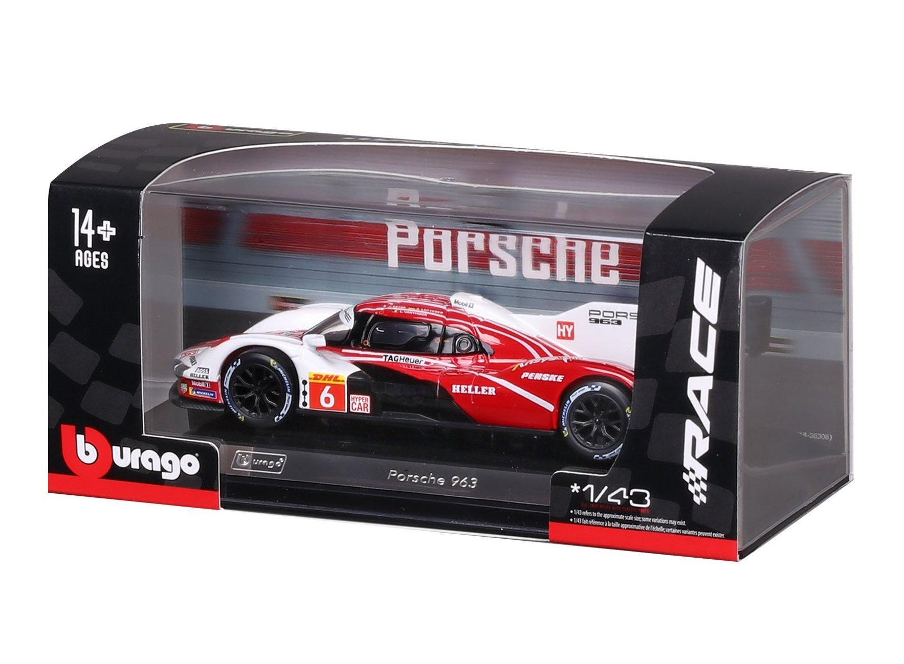 Bburago - Porsche Penske Motorsport 963 LMH #6 (1:43 Scale Model) with collectors hard case - Image 4