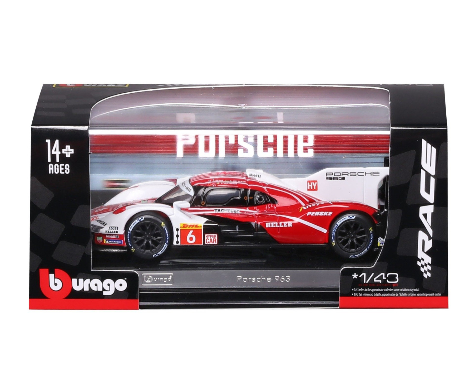 Bburago - Porsche Penske Motorsport 963 LMH #6 (1:43 Scale Model) with collectors hard case - Image 5