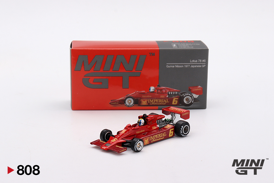 Mini GT - Lotus 78 #6 Gunnar Nilsson 1977 Japanese GP (1/64 Scale Model)