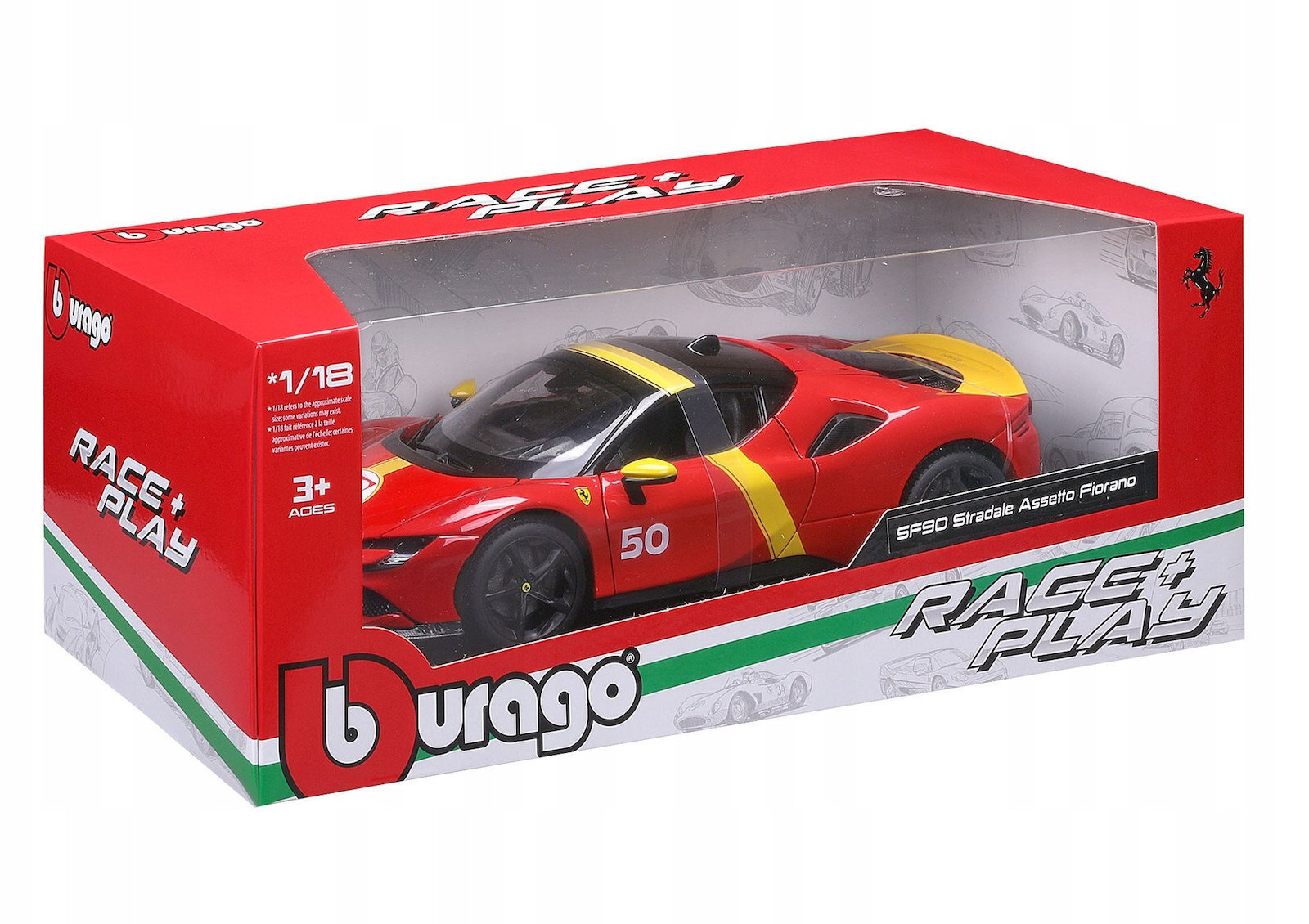 Bburago - Ferrari SF90 Stradale Le Mans livery (1:18 Scale Model) - Image 4