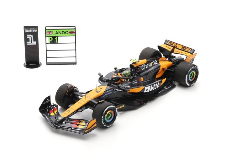 Spark - McLaren MCL38 #4 Mclaren F1 Team - Winner Abu Dhabi GP 2024 Lando Norris (1/18 Scale Model)