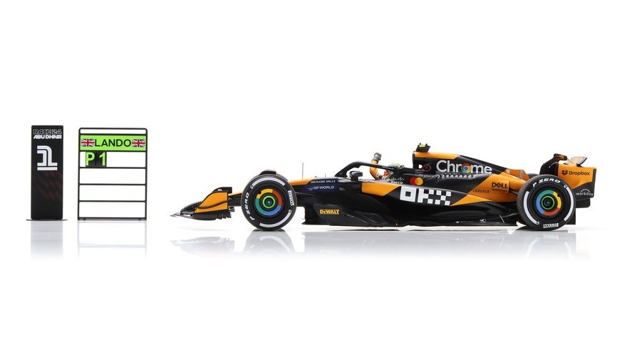 Spark - McLaren MCL38 #4 Mclaren F1 Team - Winner Abu Dhabi GP 2024 Lando Norris (1/18 Scale Model) - Image 2