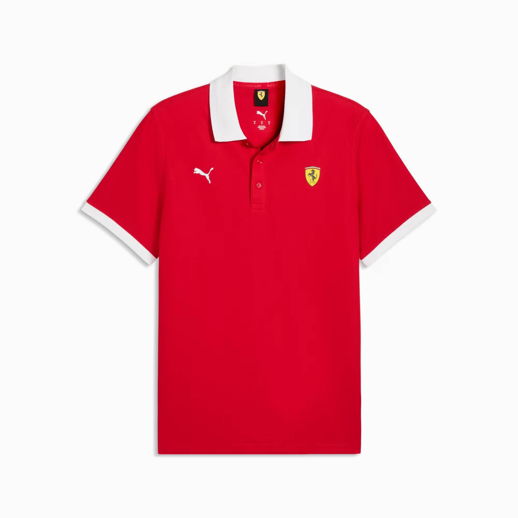 Scuderia Ferrari Pique Polo Men - Rosso Corsa - Image 4