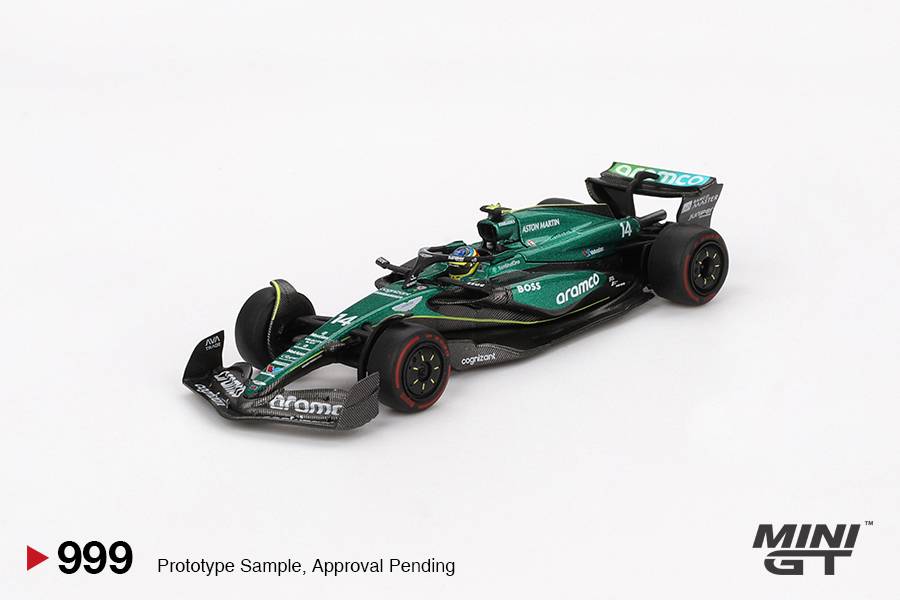Mini GT - Aston Martin AMR24 #14 Fernando Alonso 2024 F1 Bahrain GP (1/64 Scale Model) - Image 2