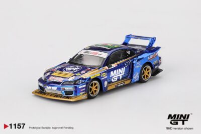 Mini GT - Nissan Silvia (S15) LB-Super Silhouette #555 Team MINI GT Liberty Walk 2025 Formula Drift (1:64 Scale Model)