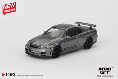 Mini GT - Nissan Skyline GT-R R34 Dark Metal Gray (NISMO BNR34 CRS Version) (1:64 Scale Model)