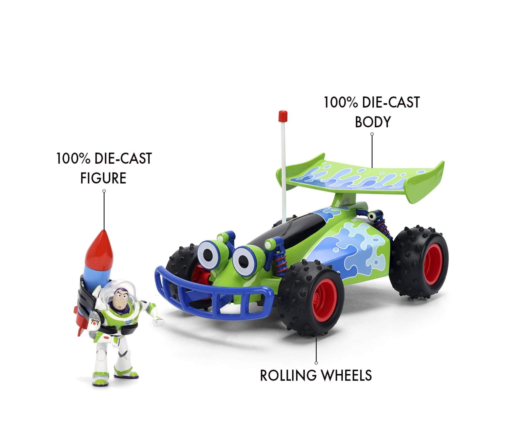 Jada Toys - RC Toy Story Buggy with Buzz (1:24 Scale Model) - Image 4