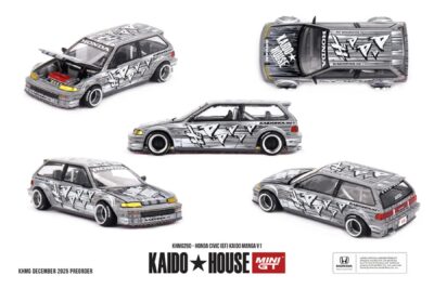 Mini GT - Kaido House x Mini GT Honda Civic (EF) Kaido Manga V1 (1:64 Scale Model)