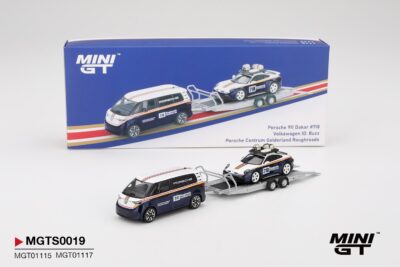 Mini GT - Porsche 911 Dakar #718 / Volkswagen ID. Buzz Porsche Centrum Gelderland Roughroads Set (1:64 Scale Model)