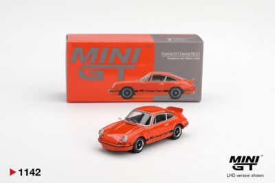 Mini GT - Porsche 911 Carrera RS 2.7 Tangerine with Black Livery (1:64 Scale Model)